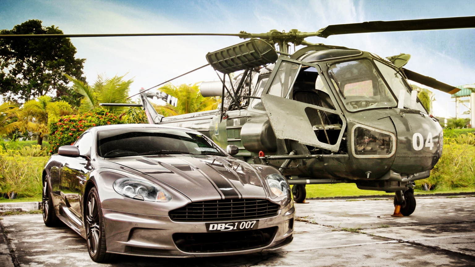James Bond Aston Martin DBS V12 for 1536 x 864 HDTV resolution