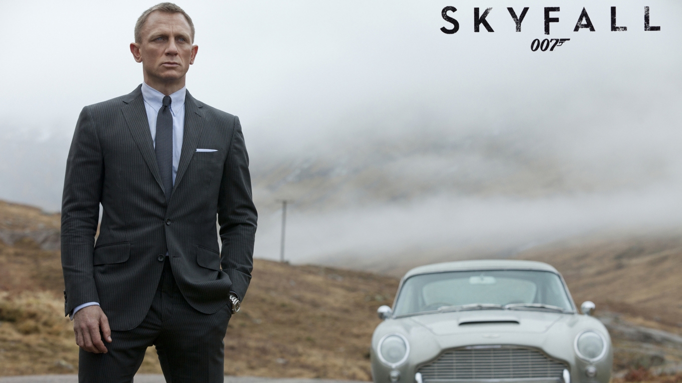James Bond Skyfall for 1366 x 768 HDTV resolution