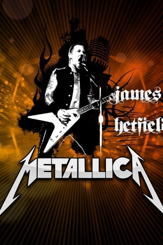 James Hetfield Metallica Poster for 320 x 480 iPhone resolution