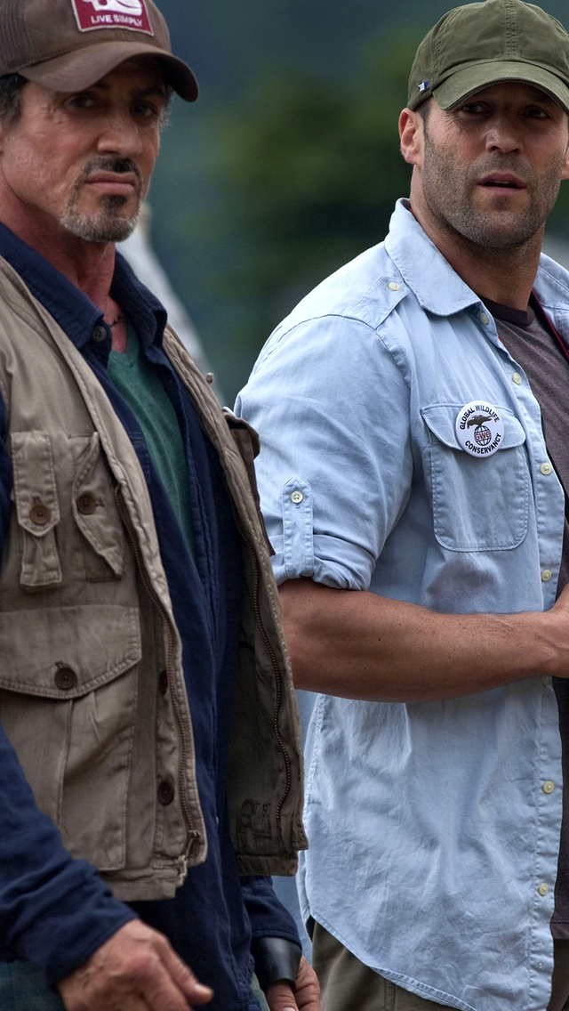 Jason Statham and Sylvester Stallone  for 640 x 1136 iPhone 5 resolution
