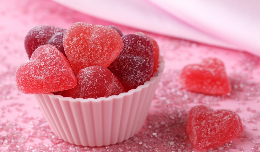 Jelly Hearts for 1024 x 600 widescreen resolution