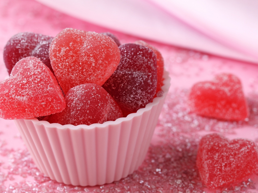 Jelly Hearts for 1024 x 768 resolution