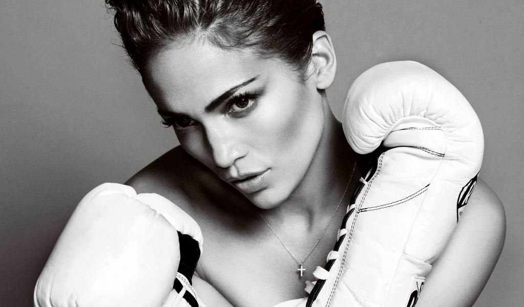 Jennifer Lopez Boxing Gloves for 1024 x 600 widescreen resolution