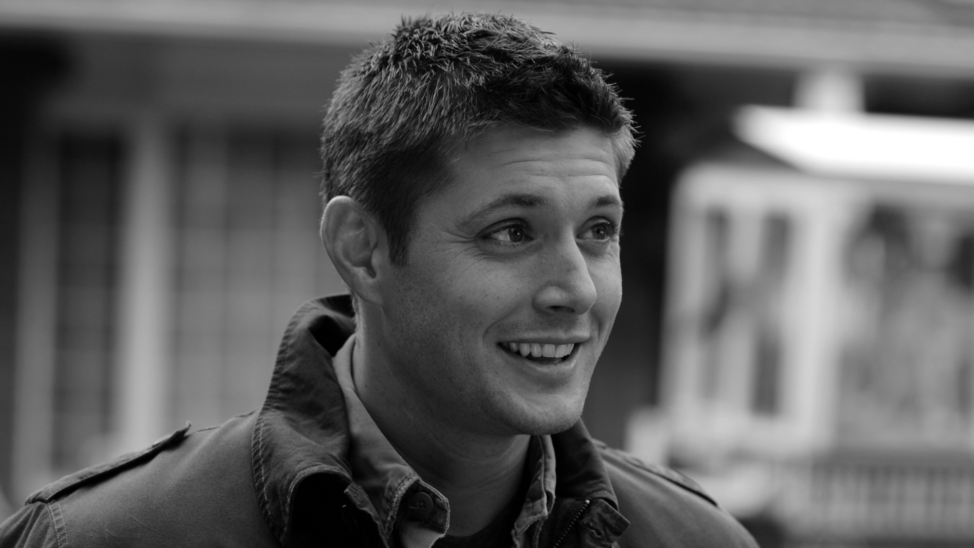 Jensen Ackles Black And White for 1920 x 1080 HDTV 1080p resolution