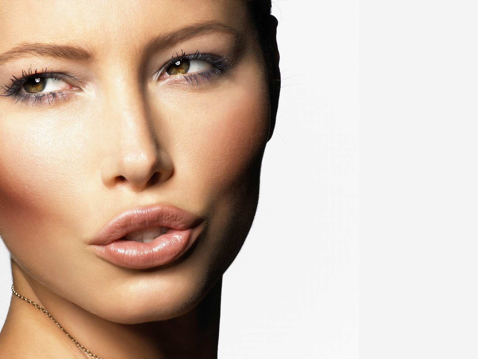 Jessica Biel Perfect Face for 1600 x 1200 resolution