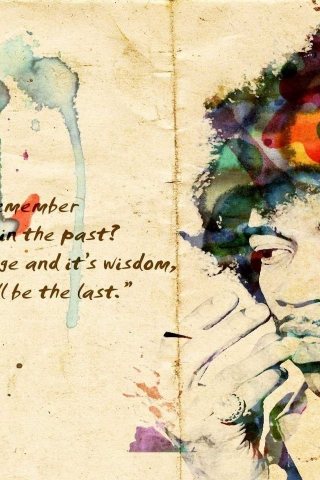 Jimi Hendrix Artwork for 320 x 480 iPhone resolution