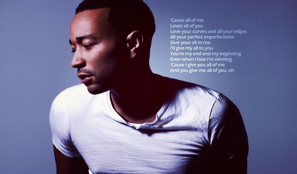 John Legend All of Me for 1024 x 600 widescreen resolution