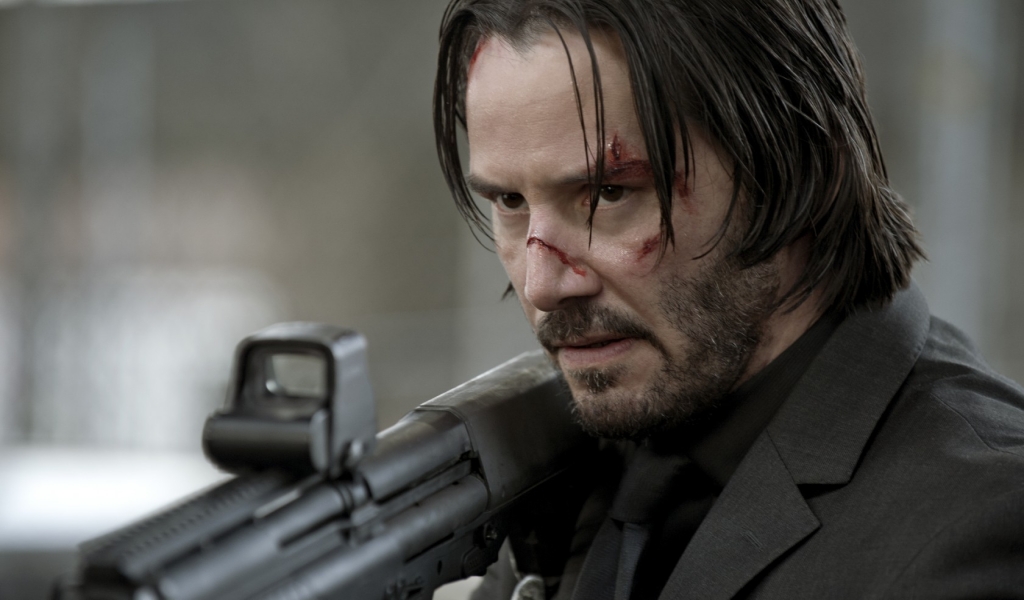 John Wick Keanu Reeves for 1024 x 600 widescreen resolution
