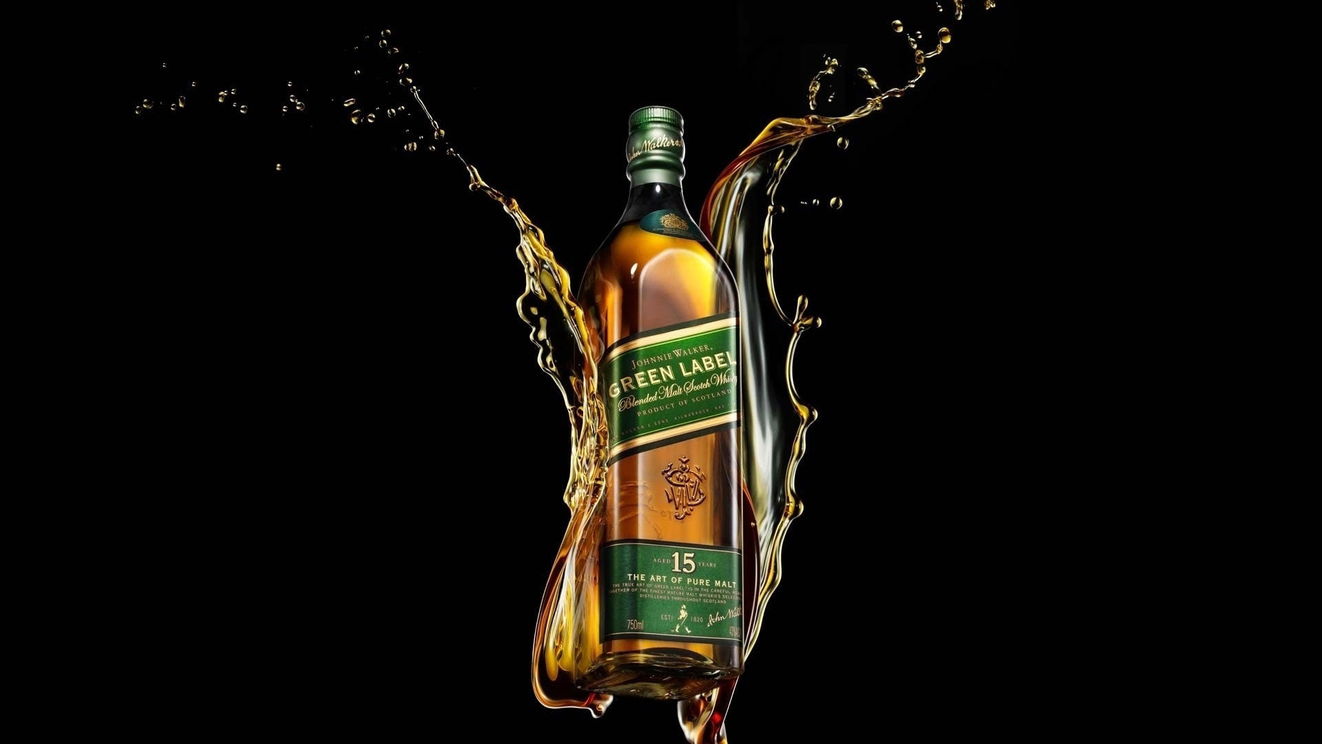 Johnnie Walker Green Label Whiskey for 1920 x 1080 HDTV 1080p resolution