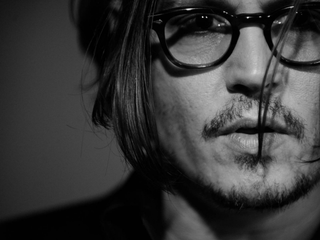 Johnny Depp Monochrome for 1024 x 768 resolution