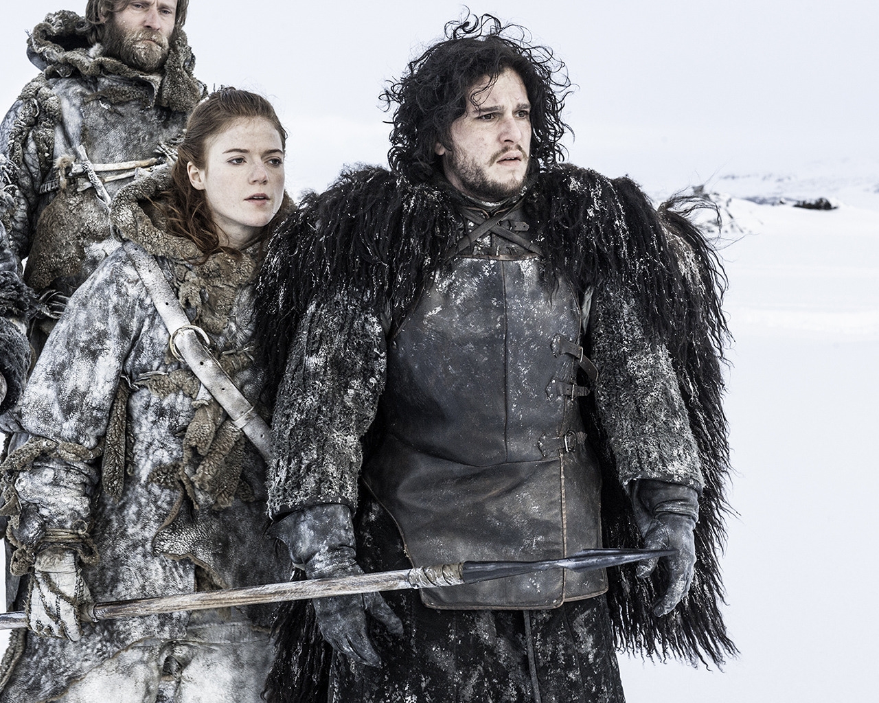 Jon Snow and Ygritte for 1280 x 1024 resolution