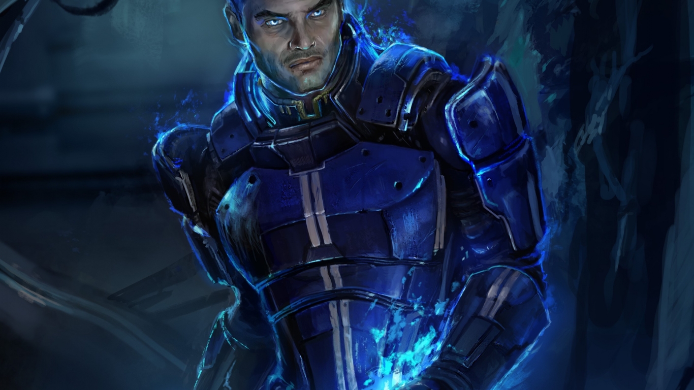 Kaidan Alenko Mass Effect 3 for 1366 x 768 HDTV resolution