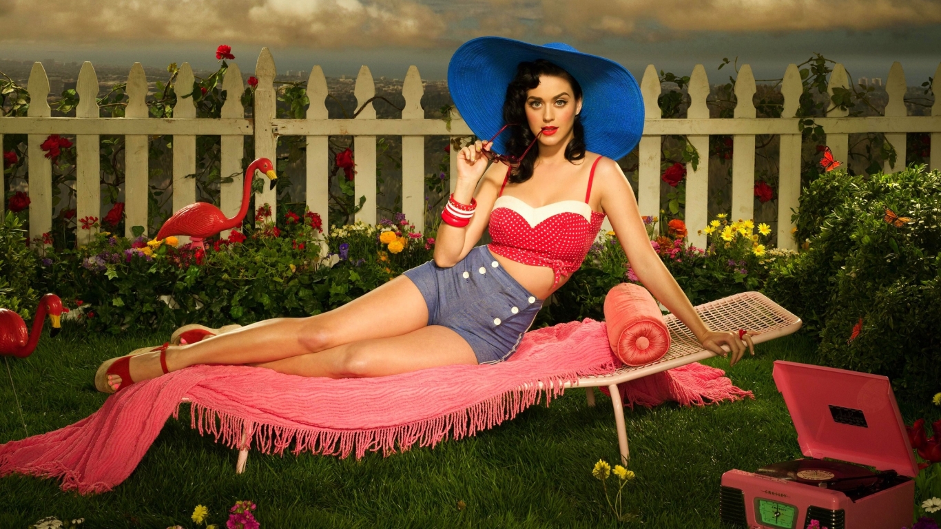 Katy Perry on The Chair for 1366 x 768 HDTV resolution