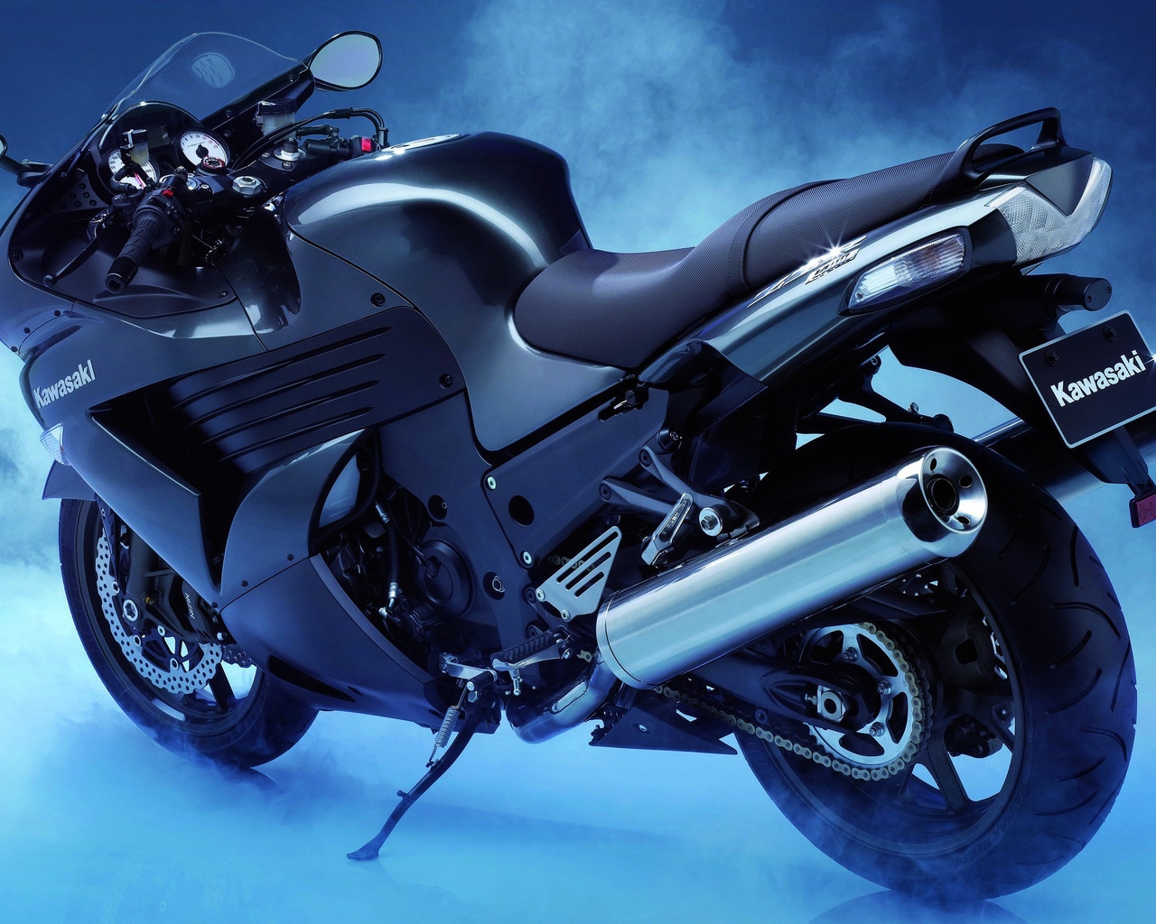 Kawasaki Ninja Black for 1280 x 1024 resolution