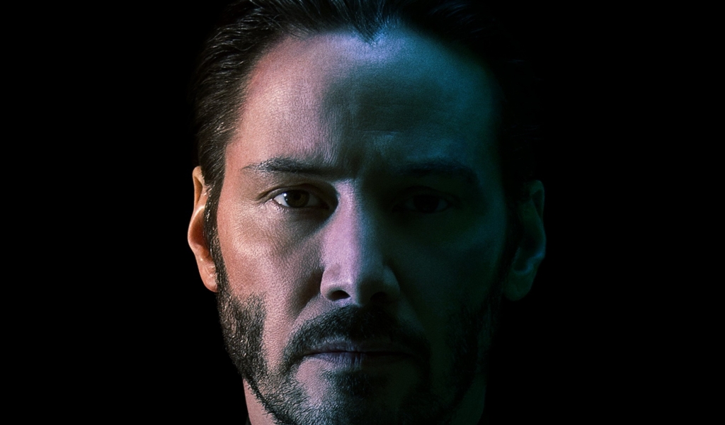 Keanu Reeves as John Wick for 1024 x 600 widescreen resolution