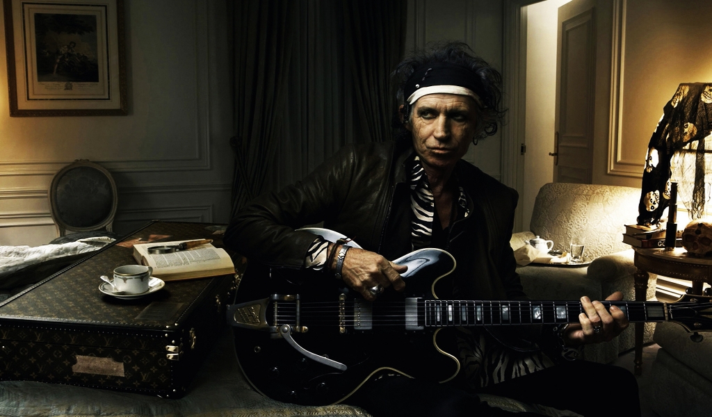 Keith Richards Guitarist Rolling Stones for 1024 x 600 widescreen resolution