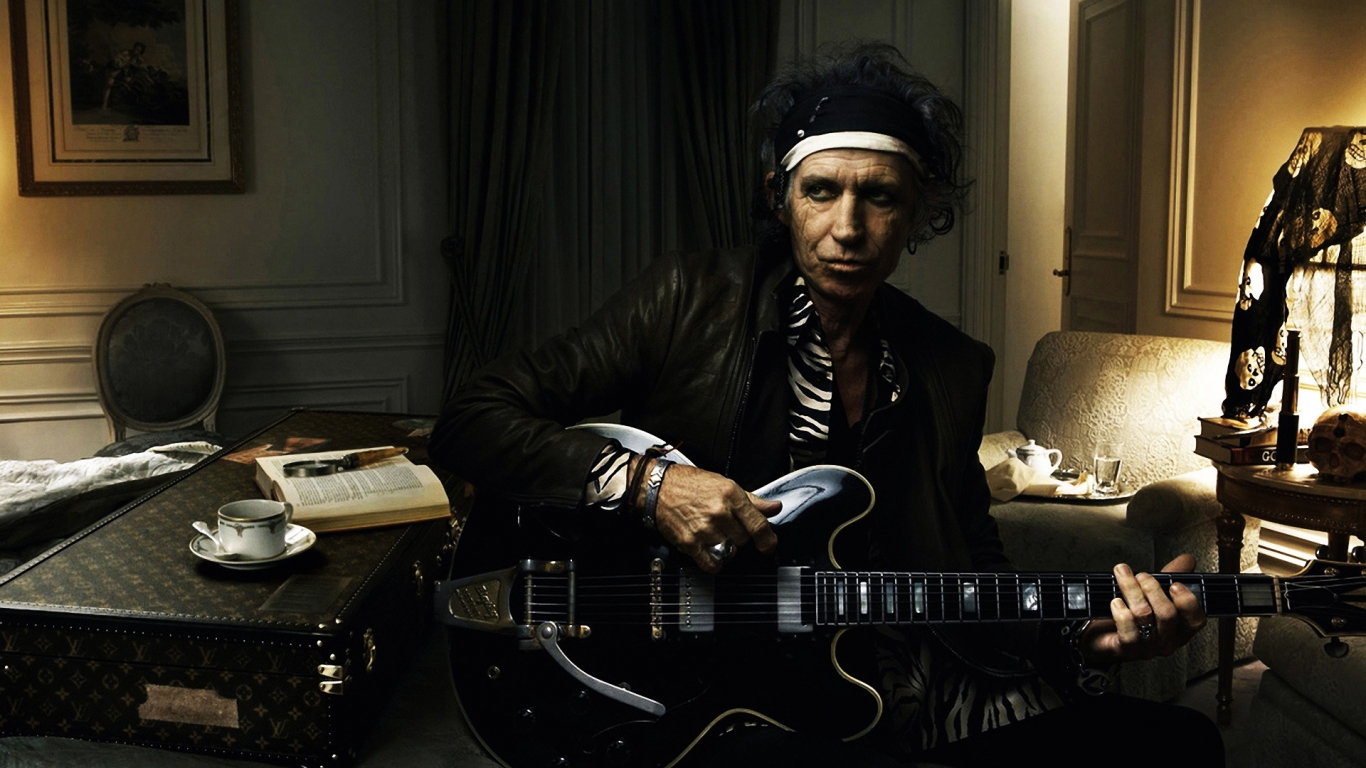 Keith Richards Guitarist Rolling Stones for 1366 x 768 HDTV resolution