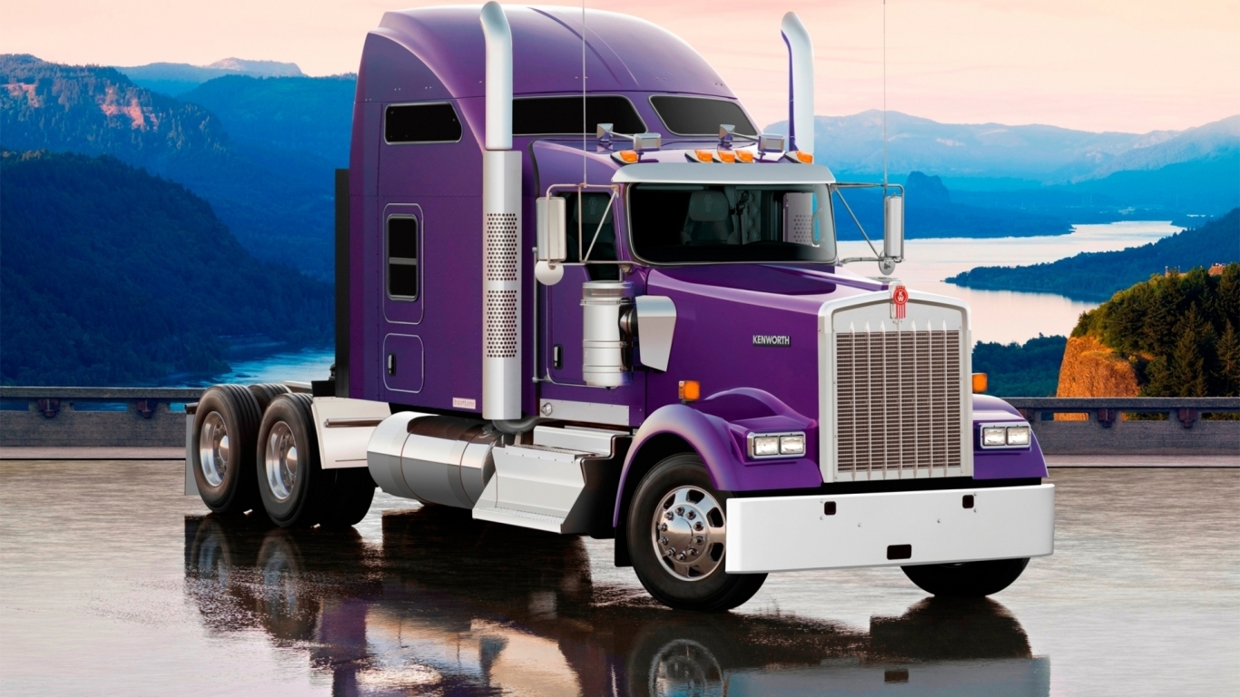 Kenworth W900L Truck for 1366 x 768 HDTV resolution