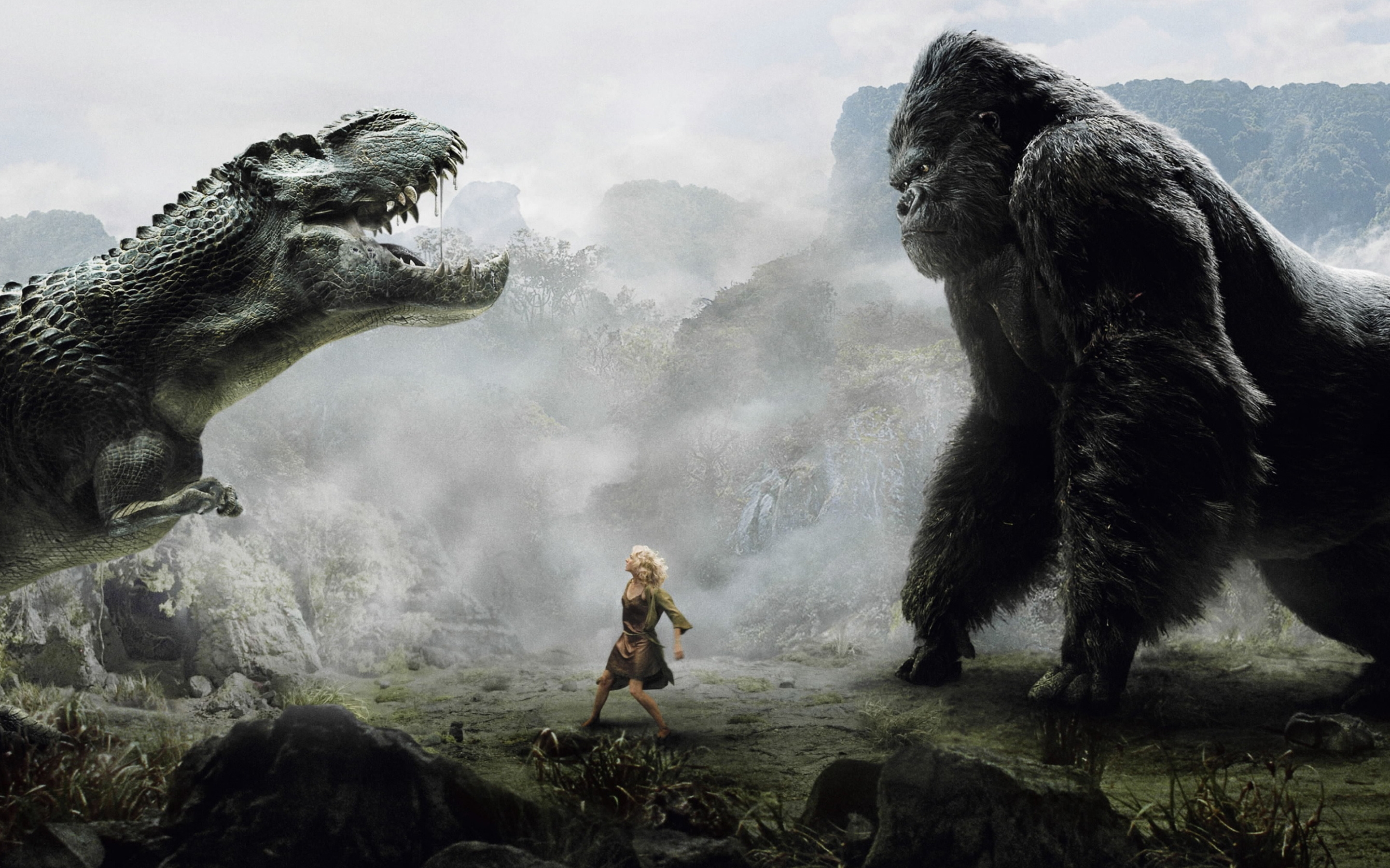 King Kong vs Dinosaur for 2880 x 1800 Retina Display resolution