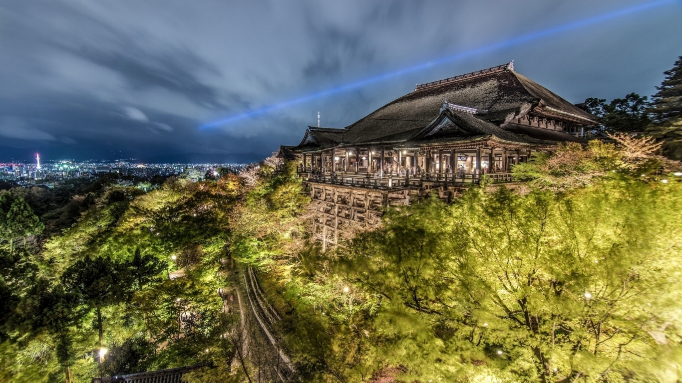 Kiyomizu Dera Temple Japan  for 1366 x 768 HDTV resolution