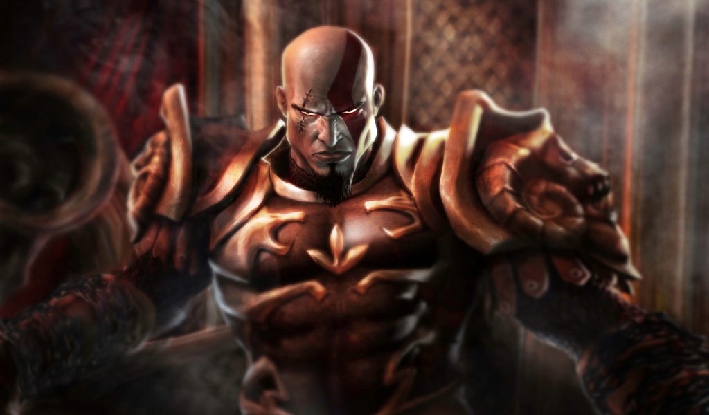 Kratos God of War 2 for 1024 x 600 widescreen resolution