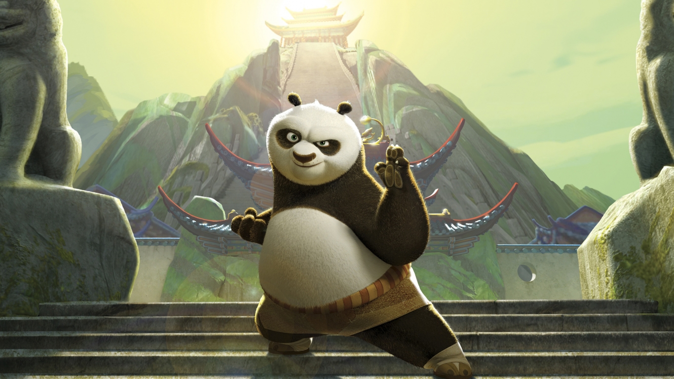 Kung Fu Panda 2 Poster for 1366 x 768 HDTV resolution