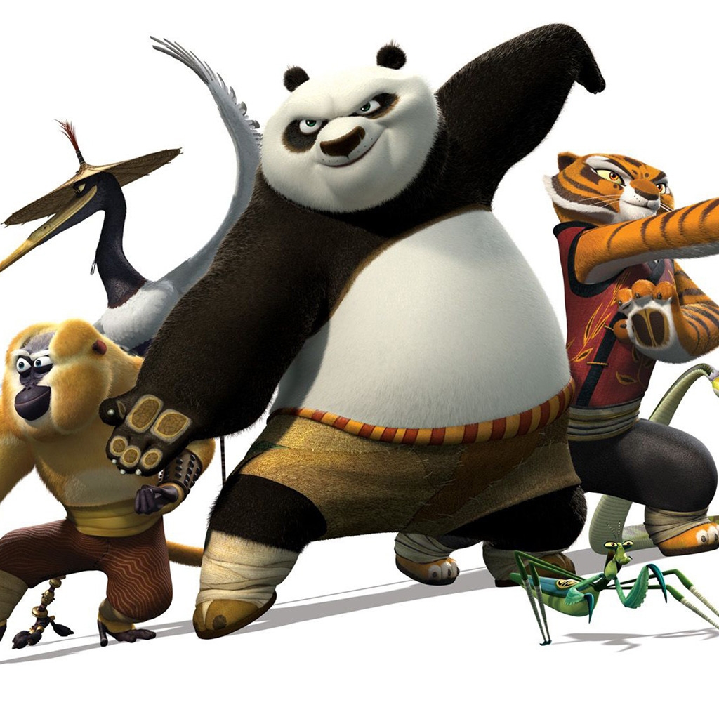 Kung Fu Panda Characters for 1024 x 1024 iPad resolution