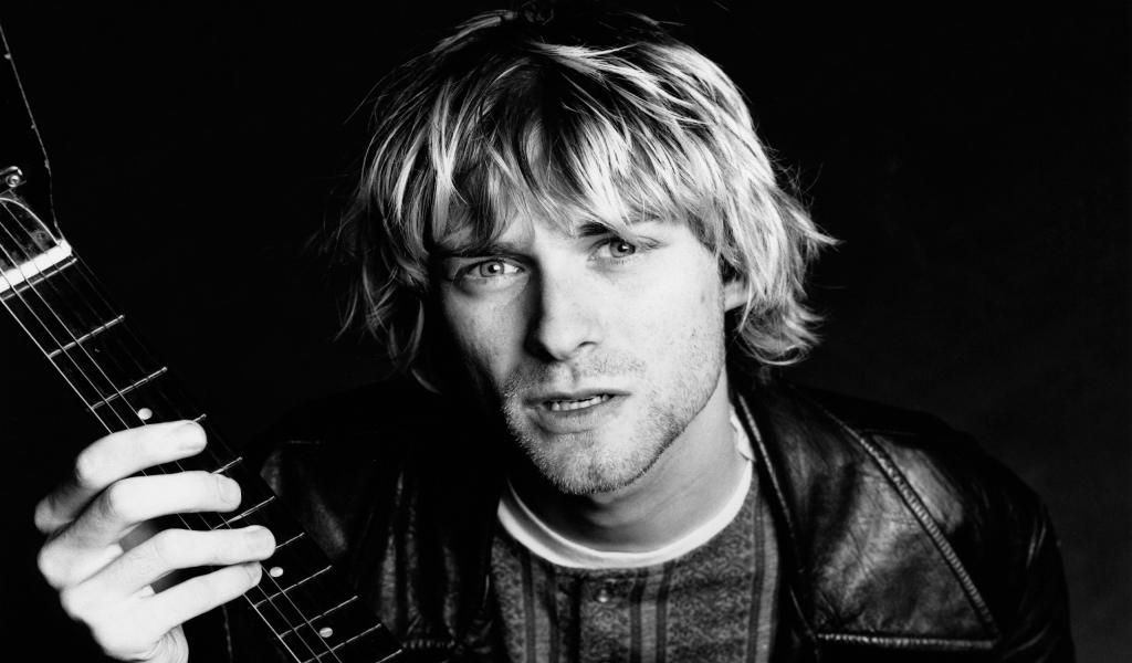 Kurt Cobain Nirvana for 1024 x 600 widescreen resolution
