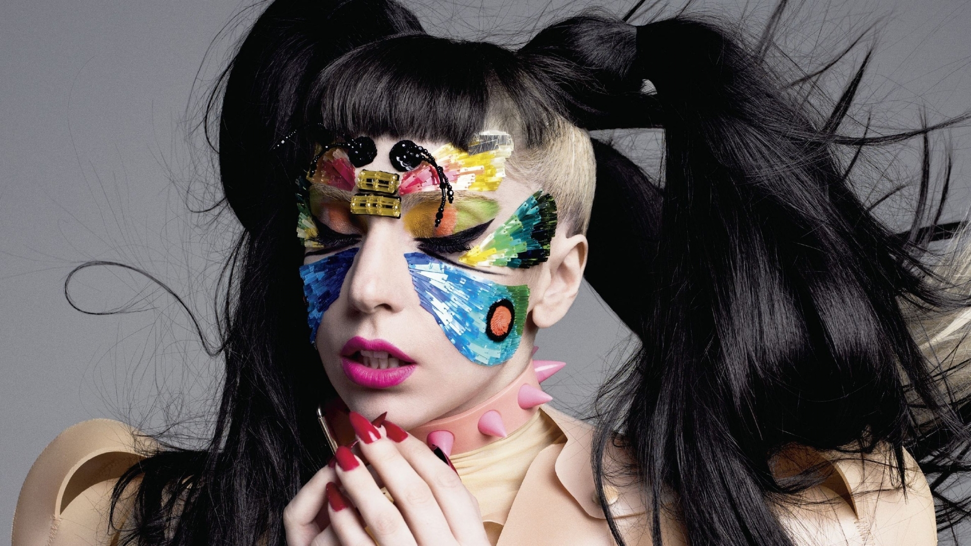 Lady Gaga Face Painting for 1920 x 1080 HDTV 1080p resolution