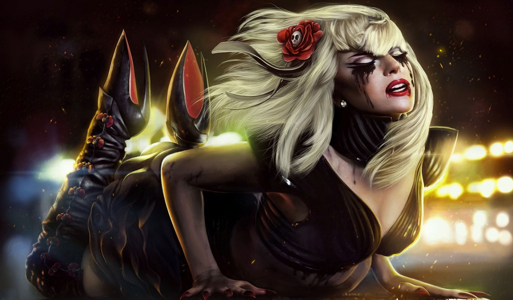 Lady Gaga Pain for 1024 x 600 widescreen resolution