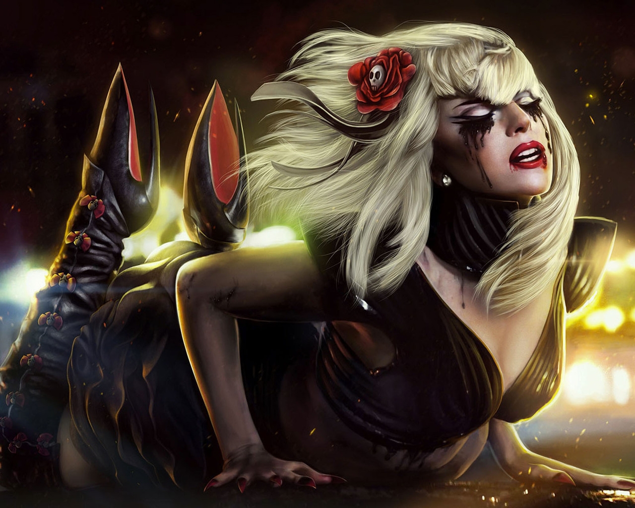 Lady Gaga Pain for 1280 x 1024 resolution