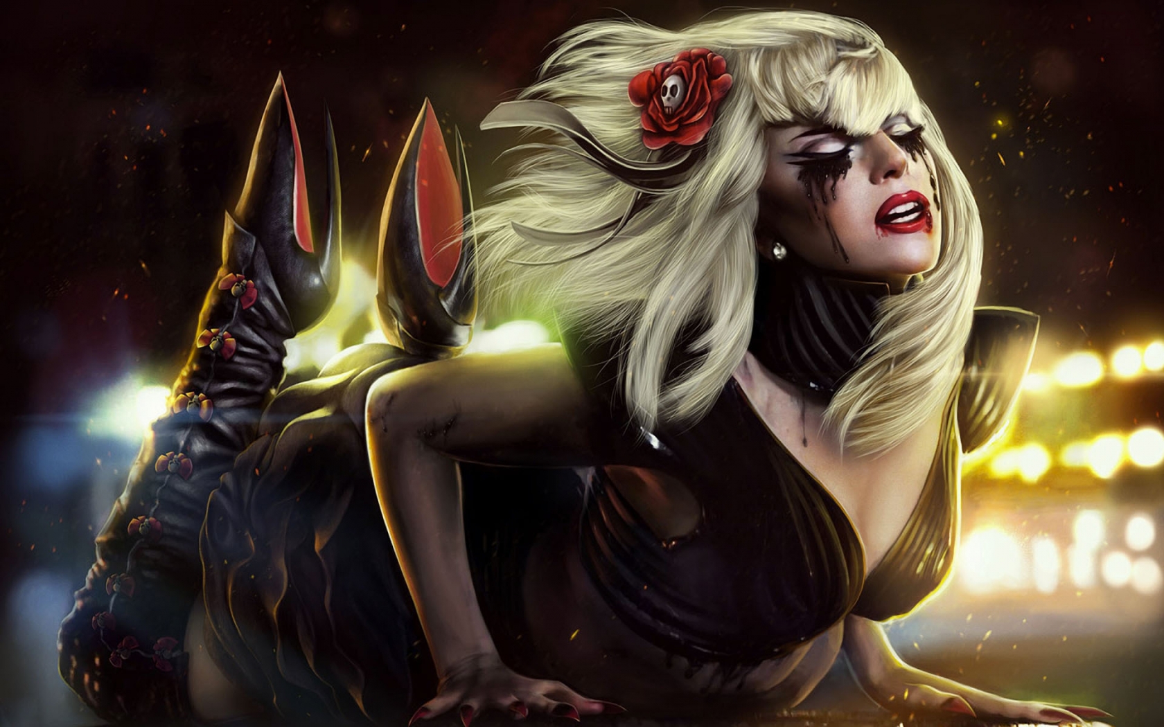 Lady Gaga Pain for 1680 x 1050 widescreen resolution