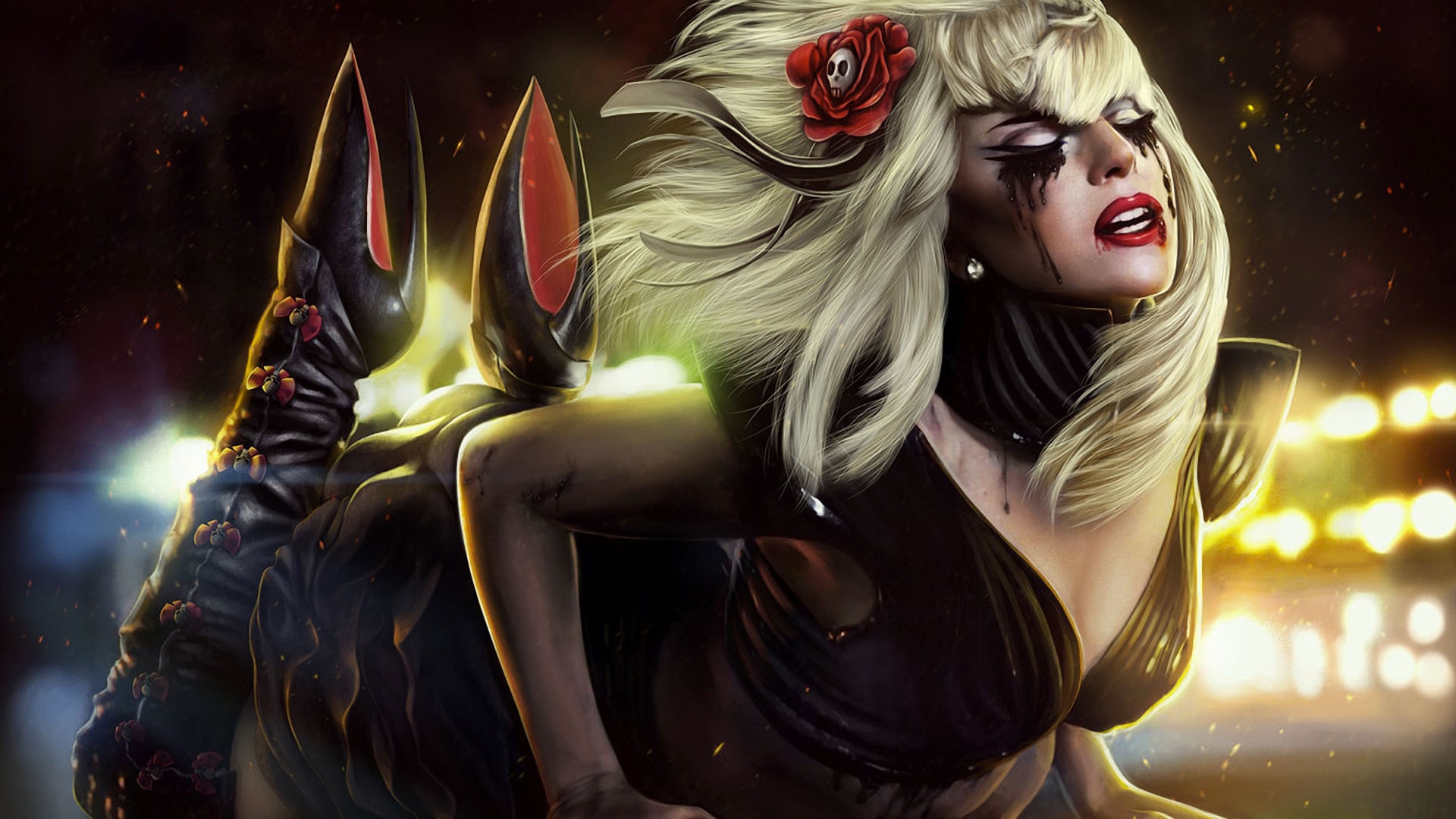 Lady Gaga Pain for 1920 x 1080 HDTV 1080p resolution