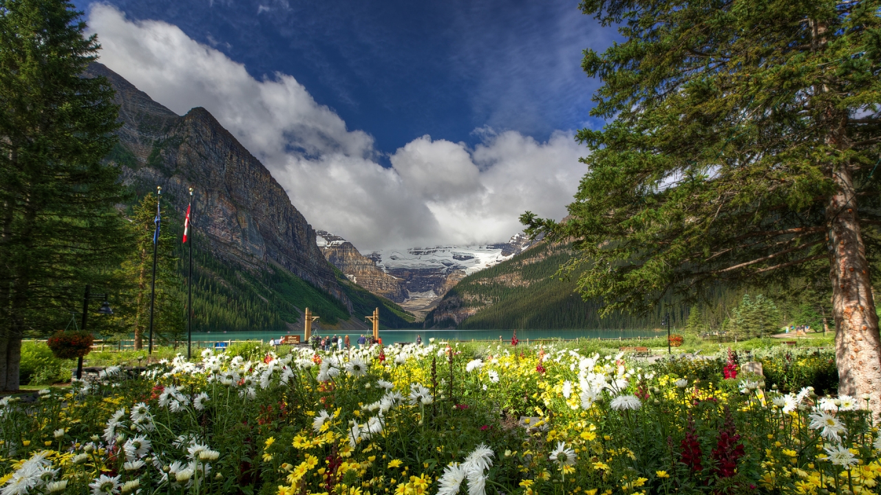 Lake Louise Banff National Park for 1280 x 720 HDTV 720p resolution