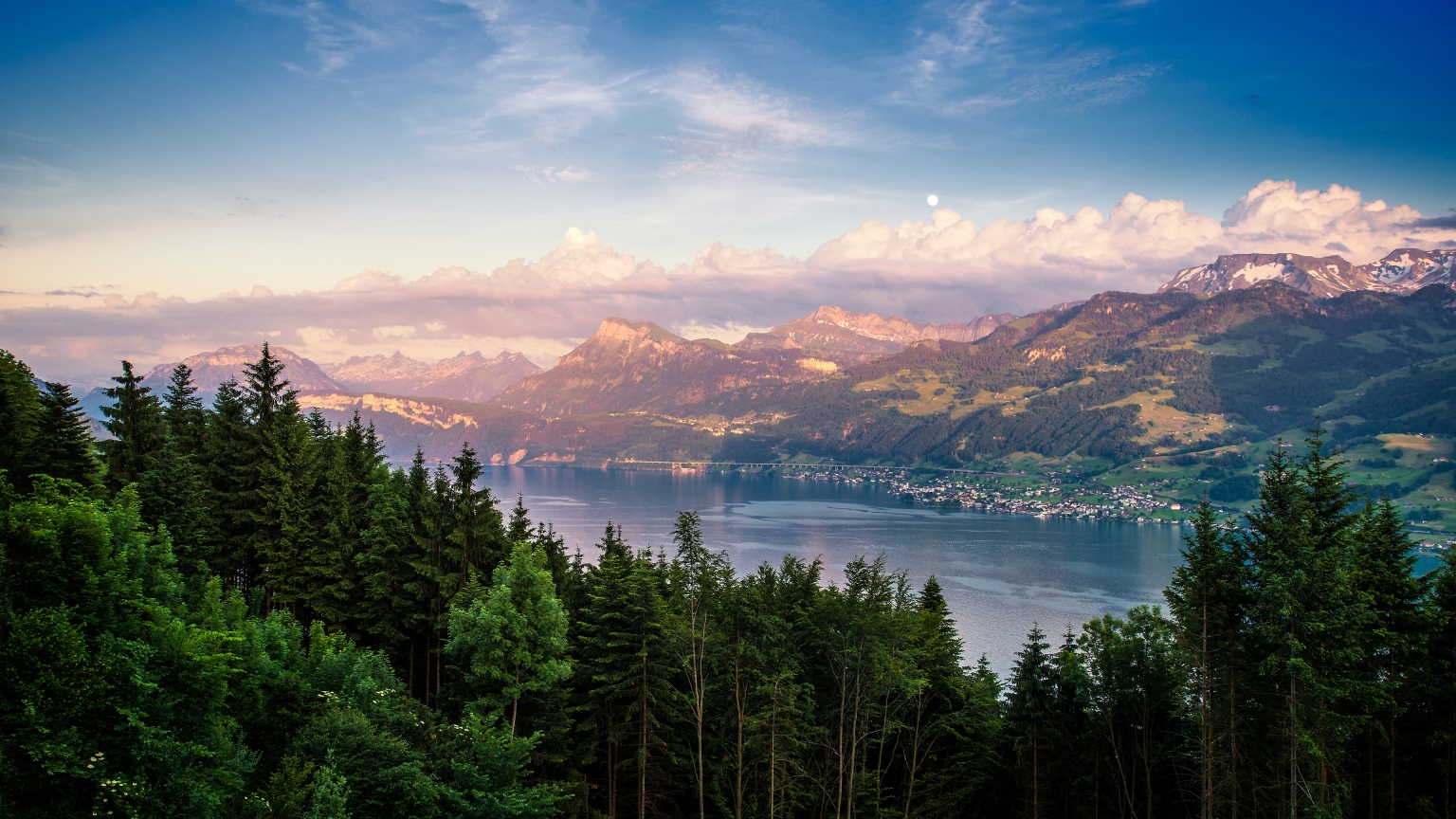 Lake Zurich Landscape for 1536 x 864 HDTV resolution
