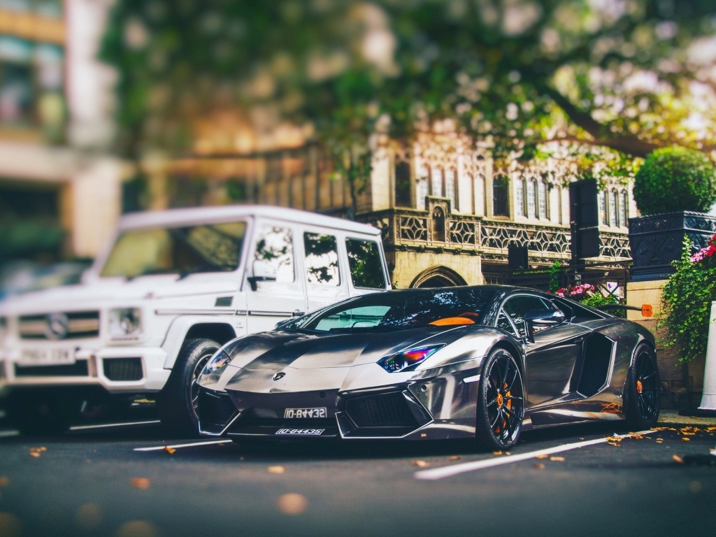 Lamborghini Aventador Chrome for 1024 x 768 resolution