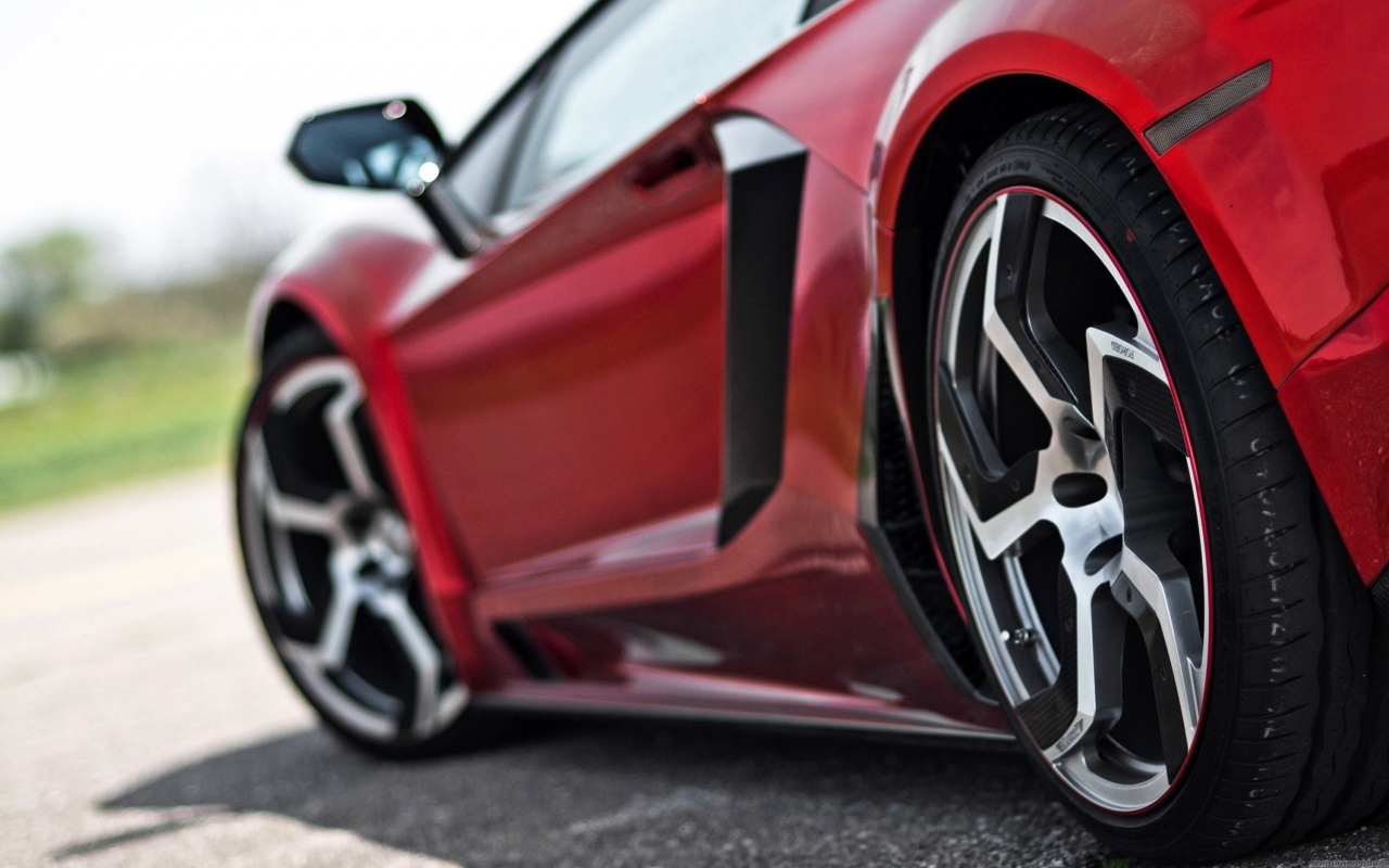 Lamborghini Aventador Custom Forged Wheels for 1280 x 800 widescreen resolution