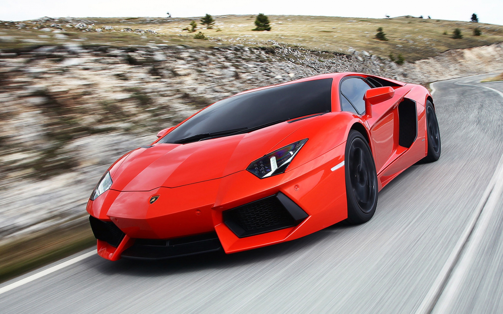 Lamborghini Aventador Orange for 1680 x 1050 widescreen resolution