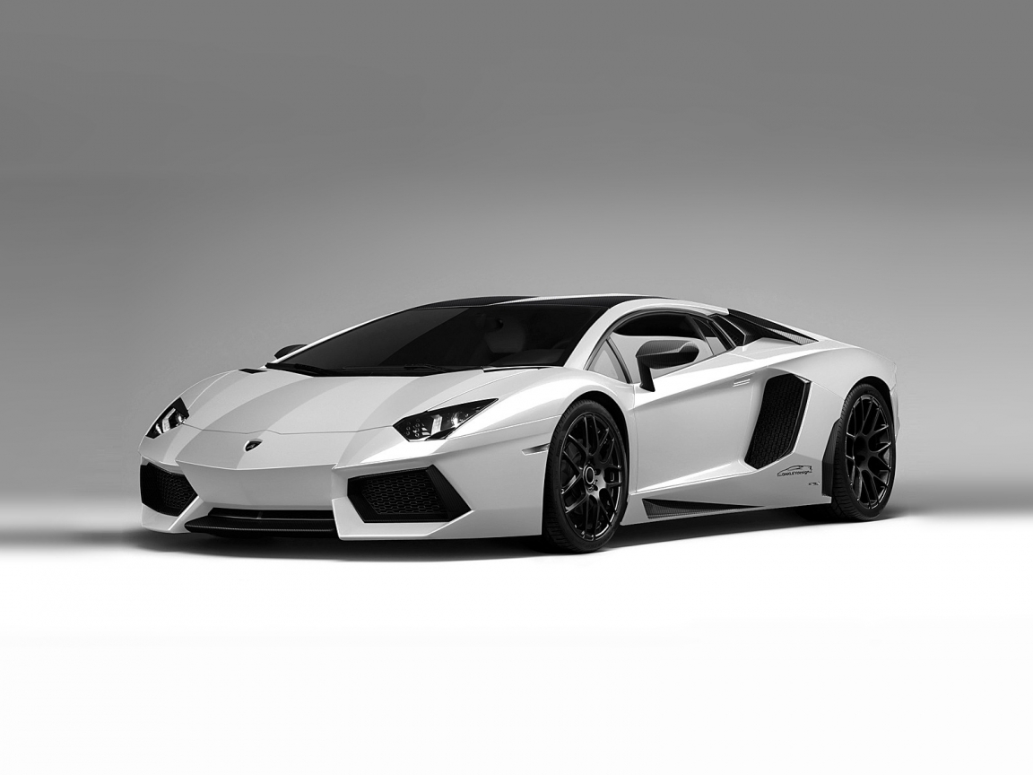 Lamborghini Aventador White for 1152 x 864 resolution