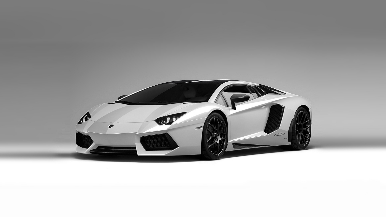 Lamborghini Aventador White for 1536 x 864 HDTV resolution