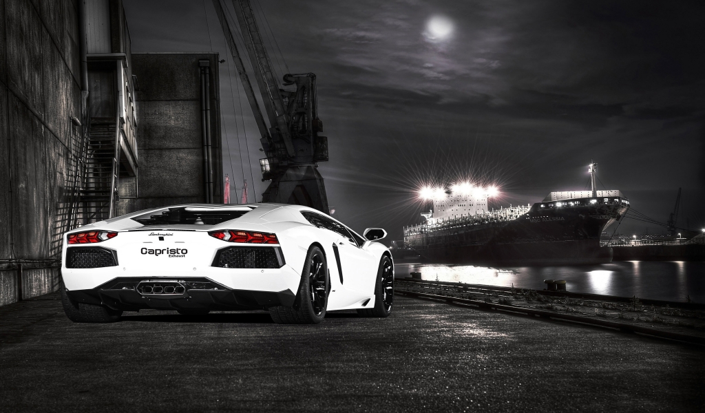 Lamborghini Capristo Aventador for 1024 x 600 widescreen resolution