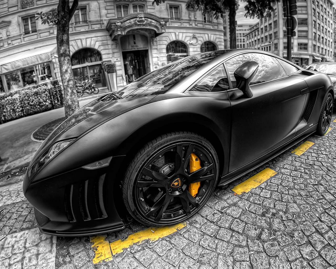 Lamborghini Gallardo Black for 1280 x 1024 resolution