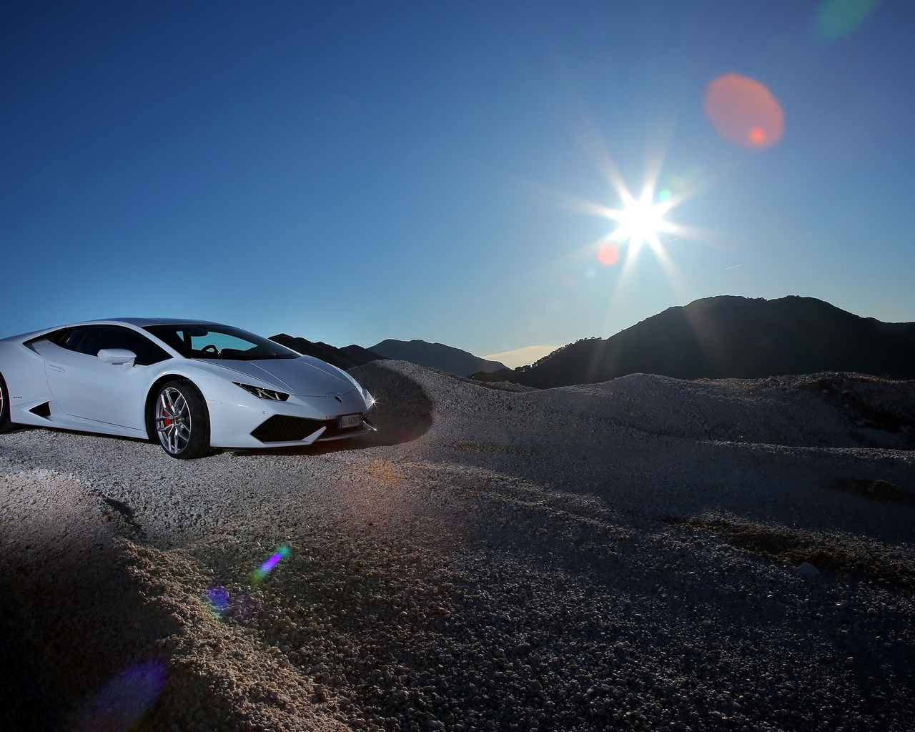 Lamborghini Huracan Sunset for 1280 x 1024 resolution
