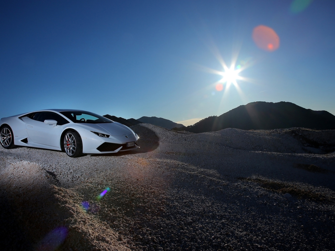 Lamborghini Huracan Sunset for 1280 x 960 resolution