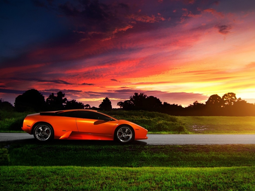Lamborghini Murcielago Orange for 1024 x 768 resolution