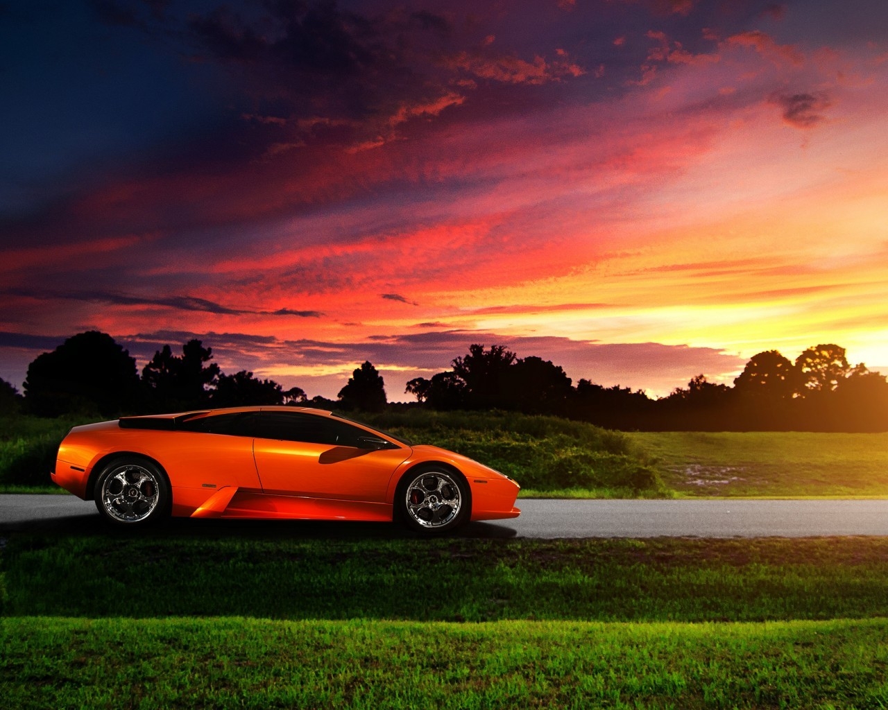 Lamborghini Murcielago Orange for 1280 x 1024 resolution