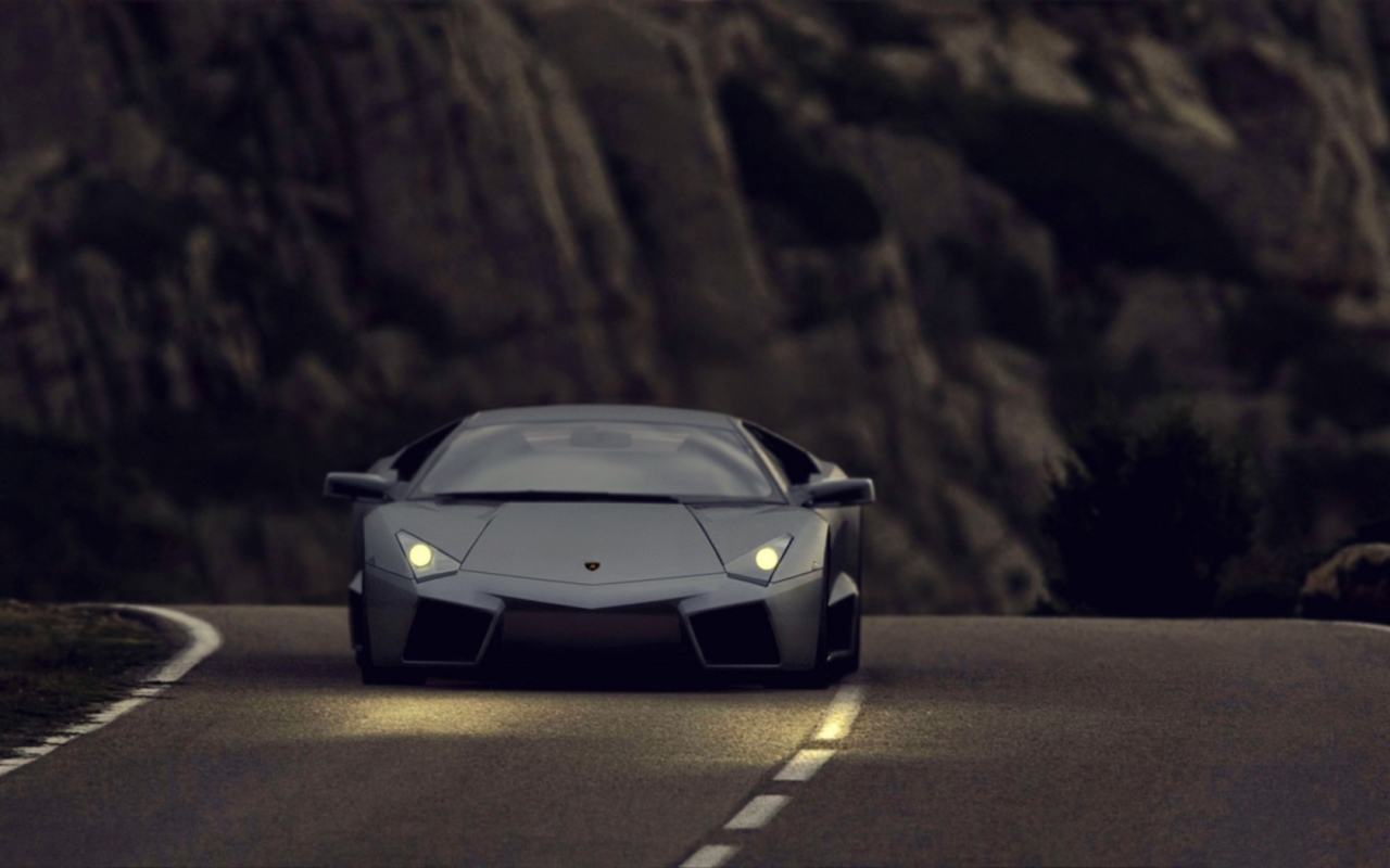 Lamborghini Reventon Black Matte for 1280 x 800 widescreen resolution