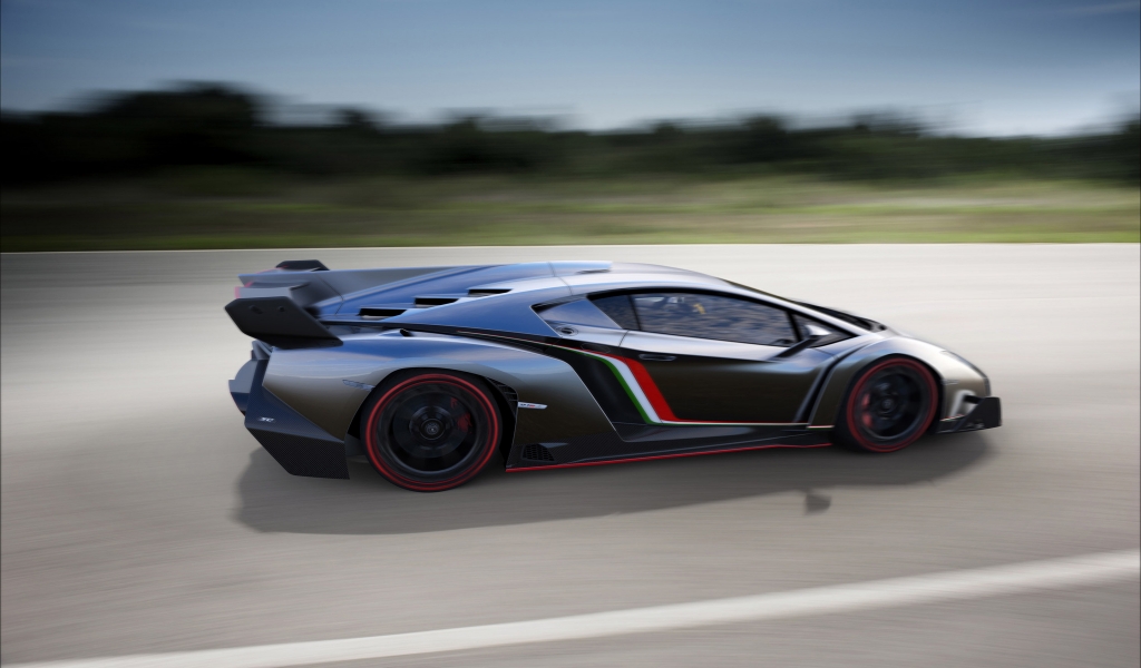 Lamborghini Veneno Speed for 1024 x 600 widescreen resolution