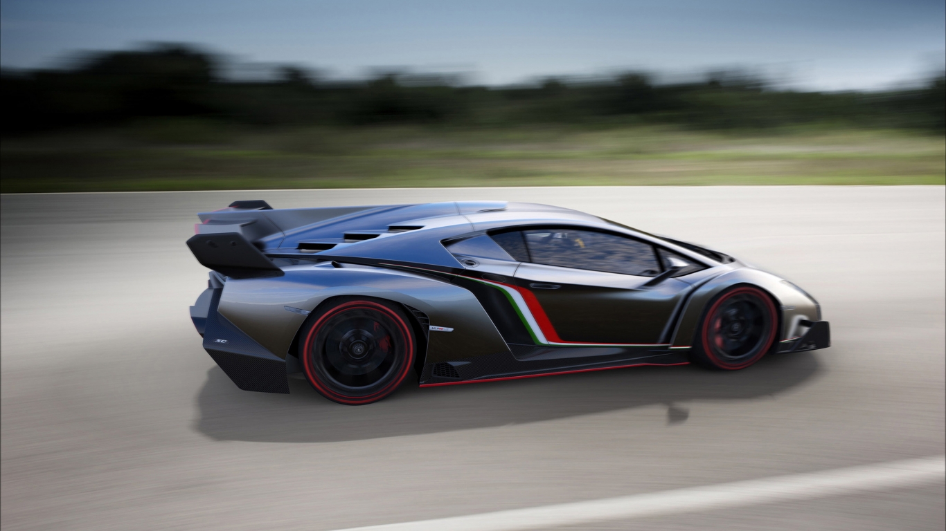 Lamborghini Veneno Speed for 1366 x 768 HDTV resolution
