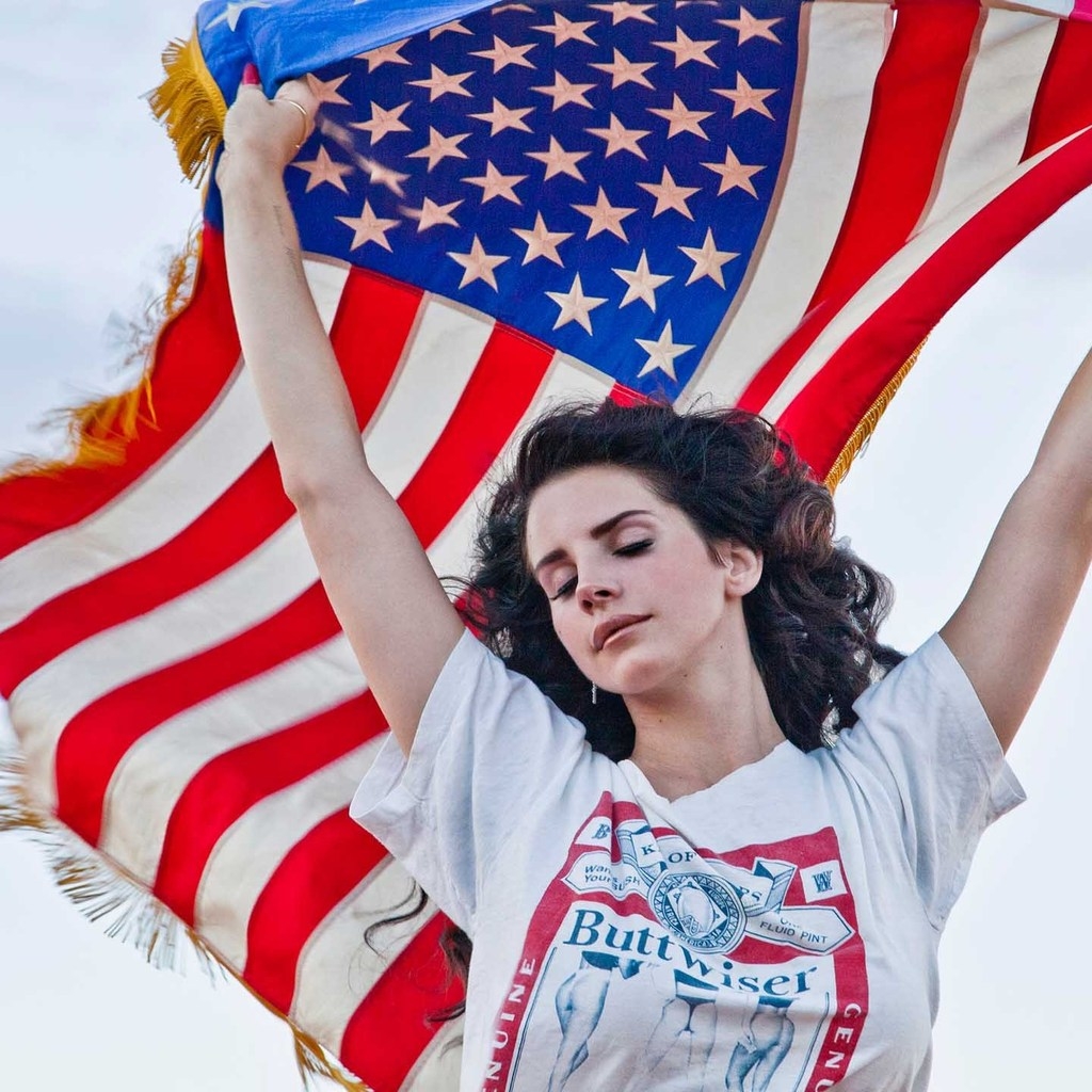 Lana Del Rey American Flag 1024 x 1024 iPad Wallpaper